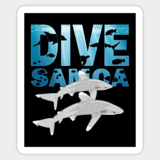 Oceanic Whitetip Shark Dive Samoa Sticker